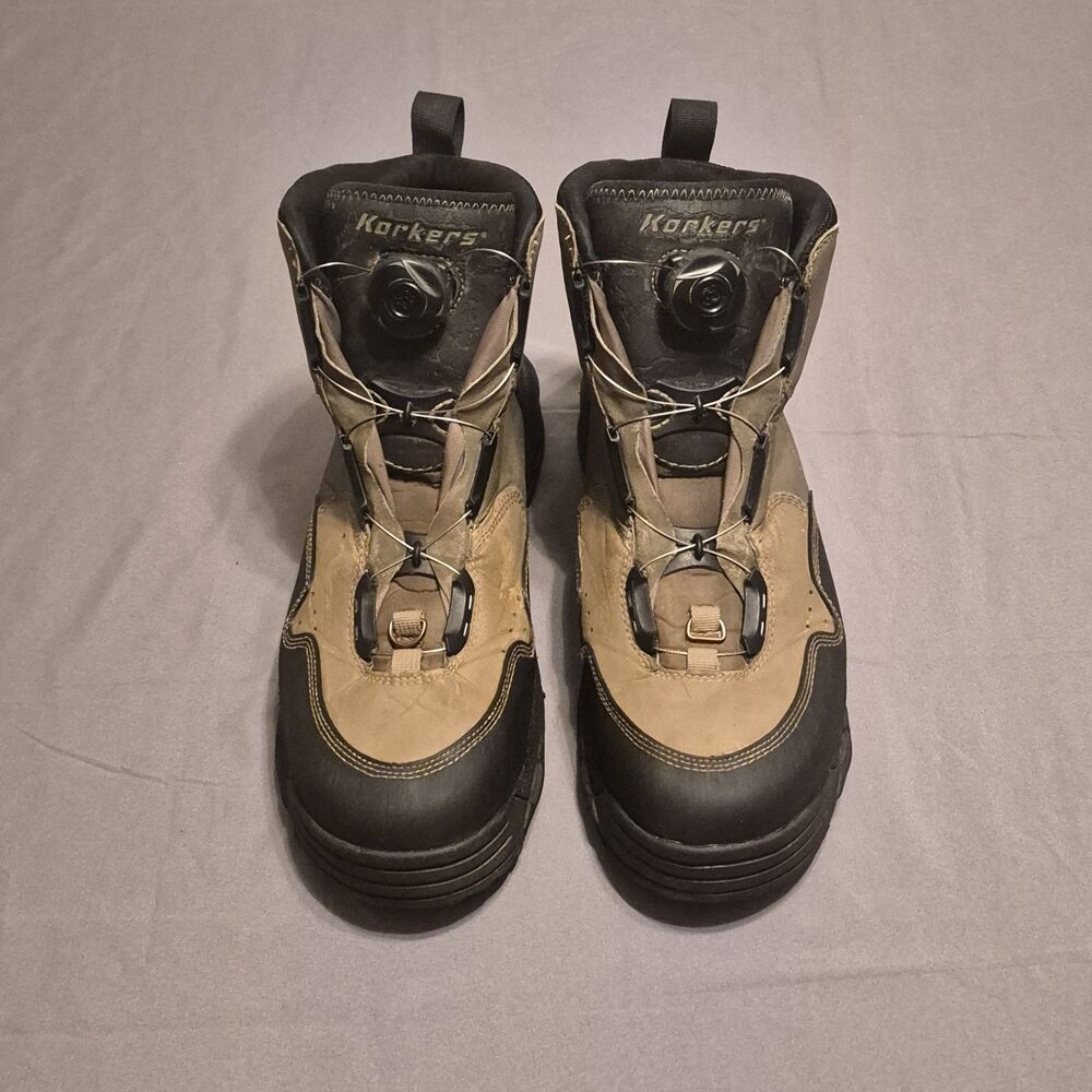 Korkers Metalhead Wading Boots Men Size 12 Omnitrax Boa Speed Lacing FB3210